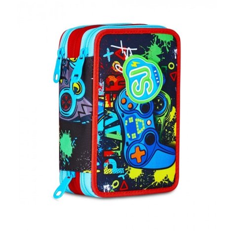 Astuccio 3 Zip Sj Gang Game Led Boy