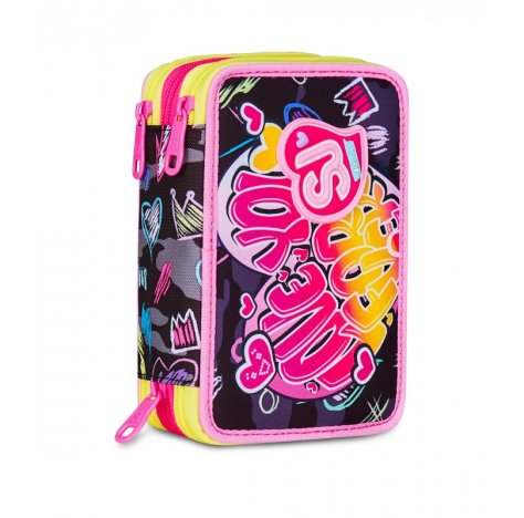 Astuccio 3 Zip Sj Gang Game Led Girl