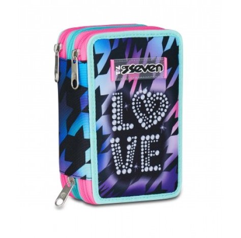 Astuccio 3 Zip Seven Glow Love