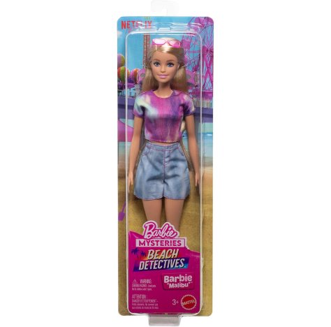 MATTEL JFV63 BARBIE MALIBU DORE CORE DETECTIVE DA SPIAGGIA