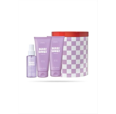 Pupa Happy Box Kit Berry Boost Gel Doccia 200ml + Latte Corpo 200ml + Acqua Profumata 100ml