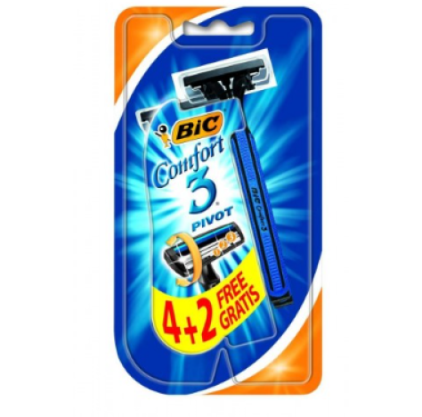 Bic Comfort3 Rasoio Barba 3 Lame 4+2 Pz