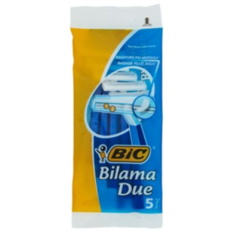 Bic Bilama Due - Rasoi Usa e Getta a Doppia Lama - Confezione da 5 pezzi
