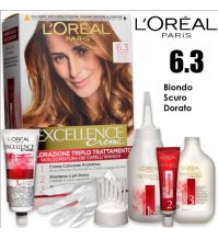 L'OREAL PARIS EXCELLENCE - TINTURA CAPELLI , 6.3 Biondo Scuro Dorato 