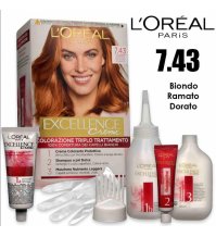 L'OREAL PARIS EXCELLENCE - TINTURA CAPELL I- 7.43 Biondo Rame Dorato 