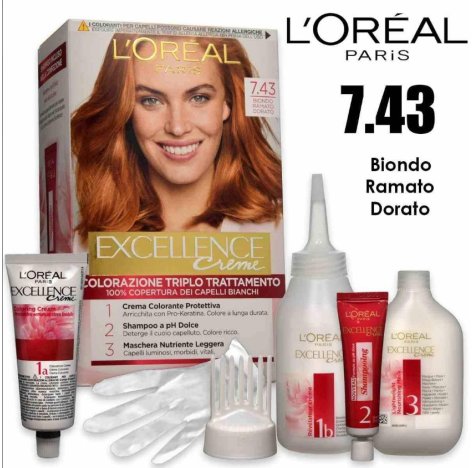 L'OREAL PARIS EXCELLENCE - TINTURA CAPELL I- 7.43 Biondo Rame Dorato 