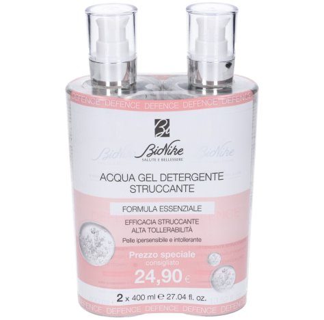 BIONIKE DEFENCE - ACQUA GEL DETERGENTE STRUCCANTE , 2X400ML 
