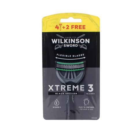 WILKINSON EXTRIME 3 BLACK EDITION 4+2 PEZZI