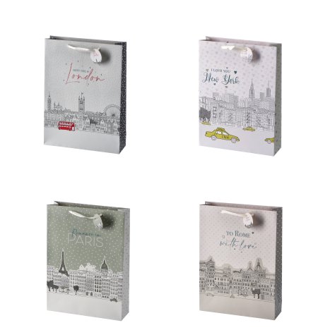 BORSA IN CARTA - DECORI ASSORTITI