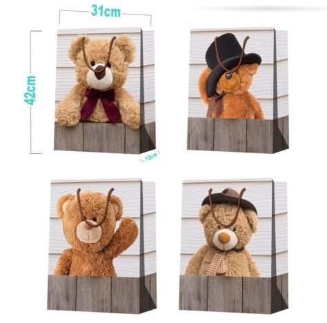 SHOPPER ORSO MISURA XL 31x42x12 cm