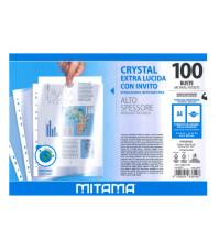 MITAMA CF 100 BUSTE FORATE PP F.TO 23 5X30 CON INVITO 