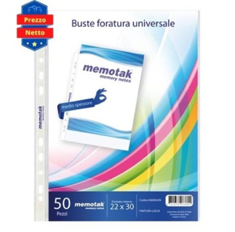 Buste 4 Fori Memotak 50 pezzi 22x30