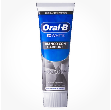 ORAL-B DENTIFRICIO 3D BIANCO CON CARBONE ML.75