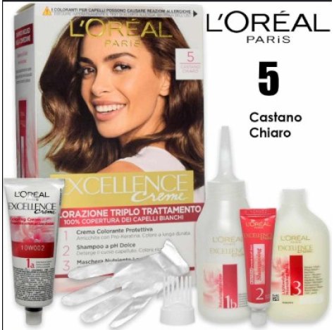 L'OREAL PARIS EXCELLENCE -  TINTURA CAPELLI - 5 Castano Chiaro 