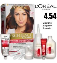 L'OREAL PARIS ECELLENCE - TINTURA CAPELLI - 4.54 Castano Mogano Ramato