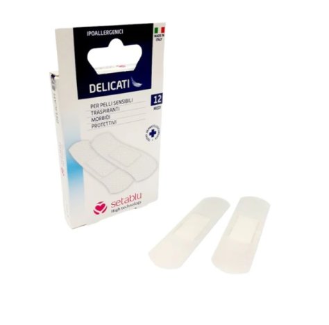 SETABLU CEROTTI BIANCHI MEDI PELLI SENSIBILI - 12 PEZZI  