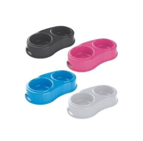 CIOTOLA DOPPIA PER CANI E GATTI Fatigati -colori assortiti CIOTOLA DOPPIA PER CANI E GATTI Fatigati -colori assortiti