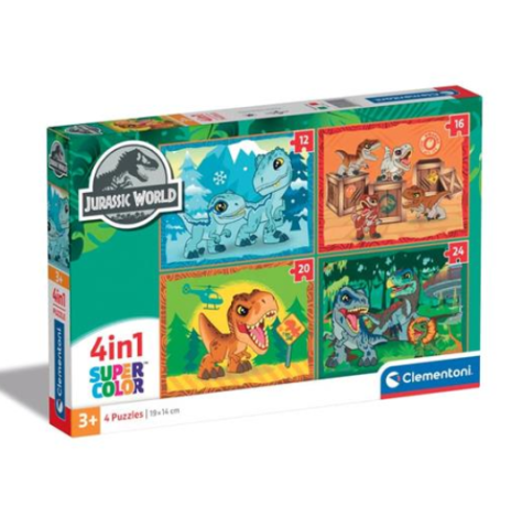 CLEMENTONI SpA Puzzle Jurassic World 4 in 1