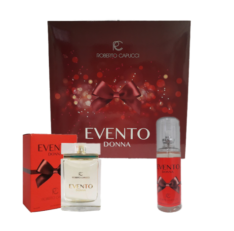 CAPUCCI  EVENTO D  SET REGALO EAU DE PARFUM SPRAY 100 ML + DEODORANTE SPRAY