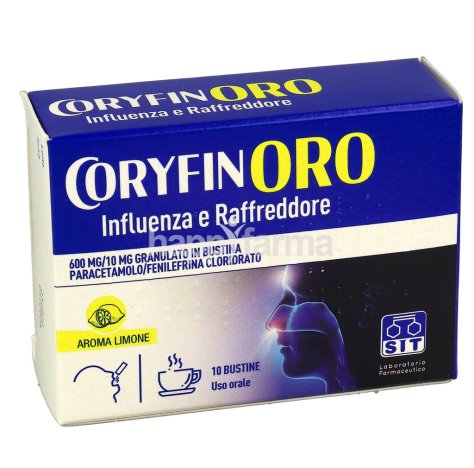 CORYFINORO Influenza e Raffreddore 600 mg/10 mg granulato in bustina