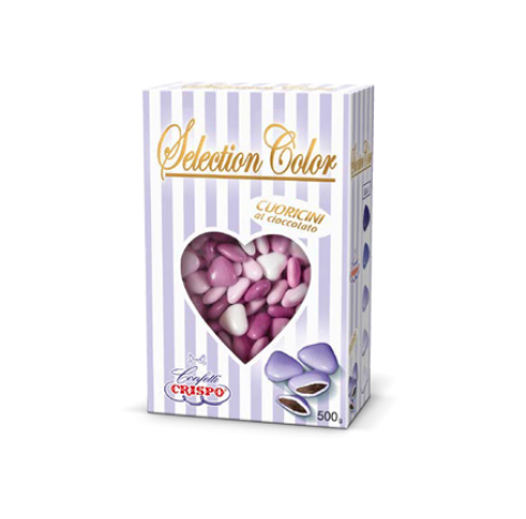 CRISPO - CONFETTI SELECT CUORICINI MIGNON 500g - LILLA SFUMATO CRISPO - CONFETTI SELECT CUORICINI MIGNON 500g - LILLA SFUMATO