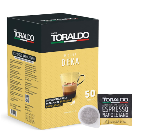CAFFÈ TORALDO - BOX CIALDE MISCELA DEK  50 CIALDE 