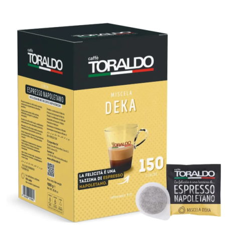 CAFFÈ TORALDO - BOX CIALDE MISCELA DEKA  150 CIALDE 