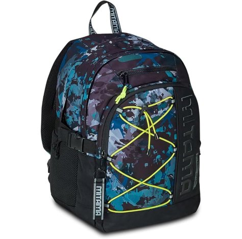  Zaino Triplo Scomparto Mitama Desert Blue con Tasca porta PC, Nero e Blu, Scuola Elementare e Tempo Libero