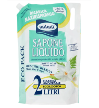 MIL MIL SAPONE LIQUIDO RICARICA 2LT MUSCHIO BIANCO