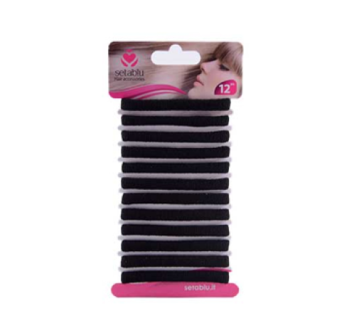  Setablu elastici card 12pz bianco/neri 57541