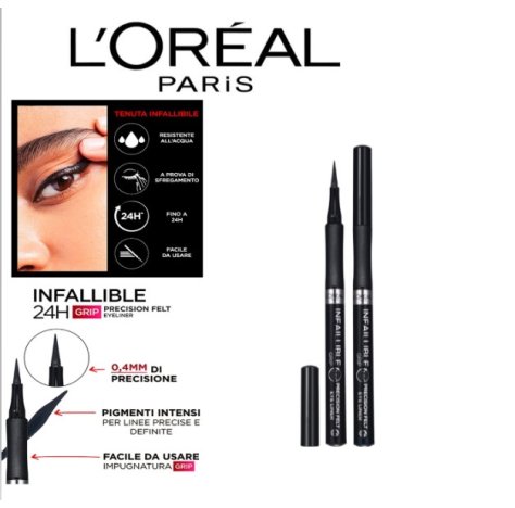 L'OREAL PARIS - EYELINER INFAILLIBLE 27H PRECISION , BLACK 