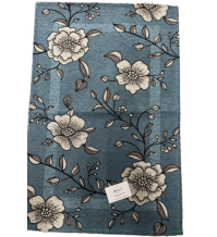 Tappeto in ciniglia con base antiscivolo serie Elisir, colore salvia, ottanio e grigio 60x60 Disteso