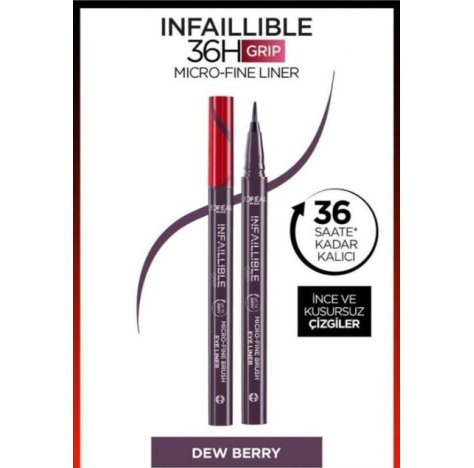 L'OREAL PARIS - EYELINER INFAILLIBLE 36H , MICRO-FINE BRUSH, Dew Berry 