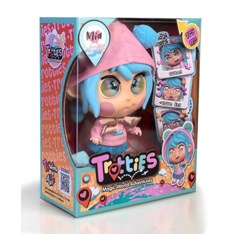 Trotties - Mia, bambola Trottie da Tokyo, bambola della serie di cartoni animati, bambola con accessori: uno zaino e una mappa,+ 3 anni, Famosa (TFT01000)   __ +1 coupon __