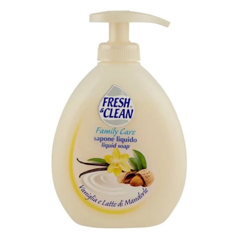 FRESH & CLEAN - Family Care - Sapone liquido alla Vaniglia e Latte di Mandorle 300 ml