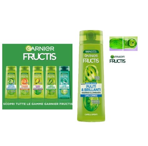 Fructis Puliti e Brillanti 250ml - Shampoo Illuminante 