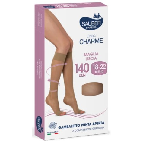 SAUBER GAMBALETTO  OPEN TOE 140D LISCIO MEDIO 4