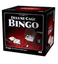 Deluxe Cage Bingo – Gioco da Tavolo Classico con Gabbia in Metallo | Set Completo per Famiglia e Amici