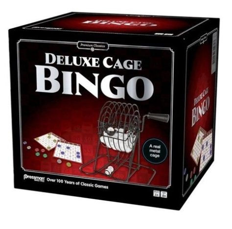 Deluxe Cage Bingo – Gioco da Tavolo Classico con Gabbia in Metallo | Set Completo per Famiglia e Amici Deluxe Cage Bingo – Gioco da Tavolo Classico con Gabbia in Metallo | Set Completo per Famiglia e Amici
