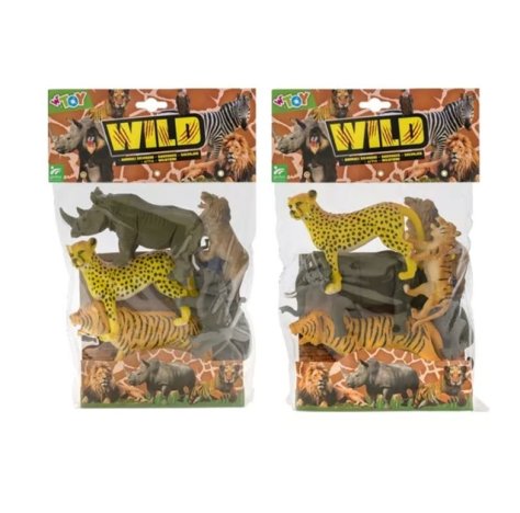 Globo Animali dello Zoo 6 pezzi Multicolore – Set Figure Animali Giocattolo