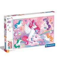 Clementoni Puzzle 24 Maxi Jolly Unicorns – Supercolor Puzzle Bambini 3+ Clementoni Puzzle 24 Maxi Jolly Unicorns – Supercolor Puzzle Bambini 3+