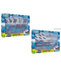 Portaerei con Aerei + Sottomarino con Navi – Set Militari con Accessori (2 Modelli Assortiti)