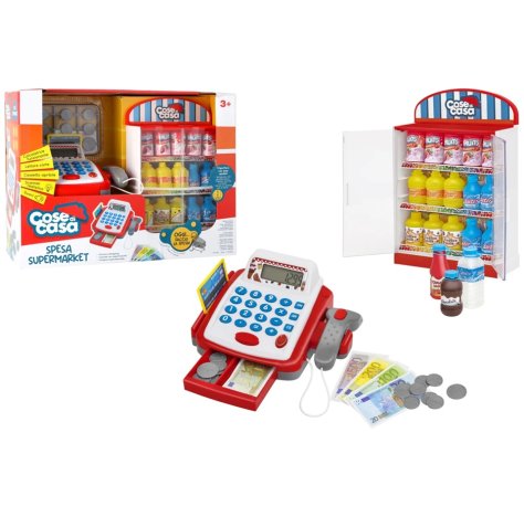 Set Supermercato Giocattolo con Cassa Funzionante e Mini Prodotti – Cose di Casa Set Supermercato Giocattolo con Cassa Funzionante e Mini Prodotti – Cose di Casa