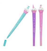 Penna a Sfera Globo Cupcake Blu – Gel Colorato, Design Assortito