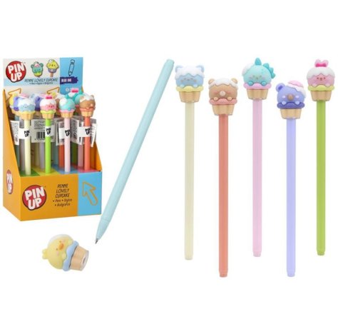 Penna Lovely Cupcake Pin Up – Penna Gel Blu con Cappuccio Morbido a Tema Cupcake Penna Lovely Cupcake Pin Up – Penna Gel Blu con Cappuccio Morbido a Tema Cupcake