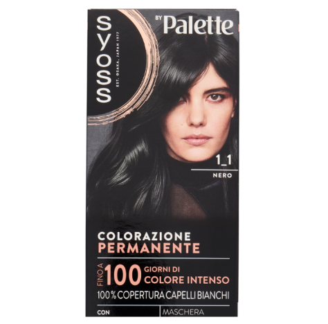 SYOSS BY PALETTE - COLORAZIONE PERMANENTE CON CHERATINA 1_1 NERO