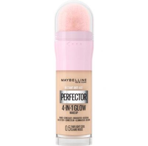 MAYBELLINE INSTANT ANTI-AGE PERFECTOR 4-IN-1 GLOW Fondotinta liquido con una spugna - Tonalità 05 Light