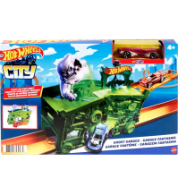 Hot Wheels City Ghost Garage – Playset con Auto Inclusa e Garage Fantasma per Bambini 4+ Anni Mattel