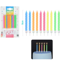 CANDELE FILETTATE COLORATE 10PZ