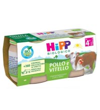 HIPP BIO - OMOGENIZZATO POLLO E VITELLO ( 4+ MESI ) 2 X 80 GR 